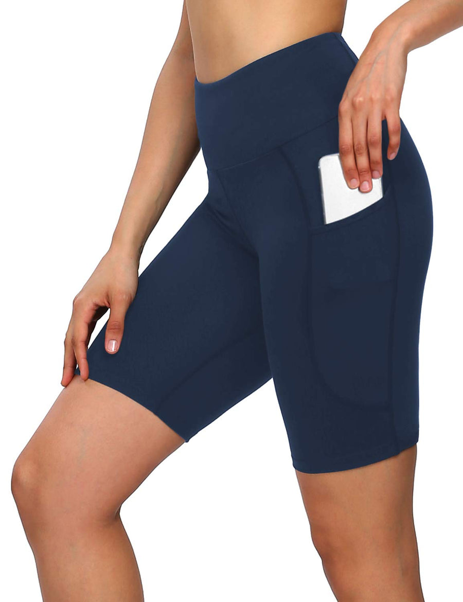 High Waist Buttery Soft Yoga Luxe 7 Shorts With Hidden Pocket For