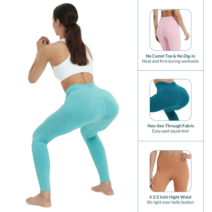 High Waist Women Gym Pants Tummy Control Leggings Workout Stretch