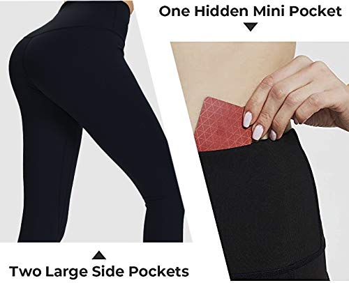 Women's Leggings Solid Side Pocket Yoga Trousers Peach Hip Sports